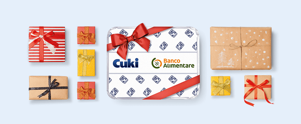 SOLIDA LEI, SOLIDALE TU - PER OGNI CONFEZIONE DI VASCHETTE COMPRATA,
                      NE DONIAMO UNA A BANCO ALIMENTARE. SOLIDA LEI, SOLIDALE TU - PER OGNI CONFEZIONE DI VASCHETTE COMPRATA,
                      NE DONIAMO UNA A BANCO ALIMENTARE.