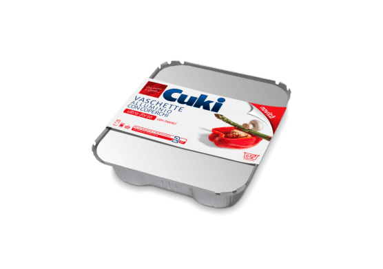 Cuki vaschette alluminio ultra-forza con coperchio